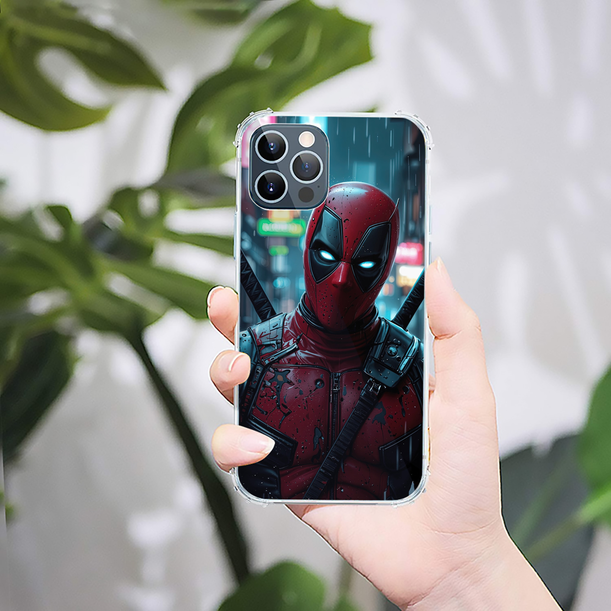 （画像用） Deadpool デッドプール 【iPhone 12シリーズ対応】透明スマホケース（クリアソフトケース）